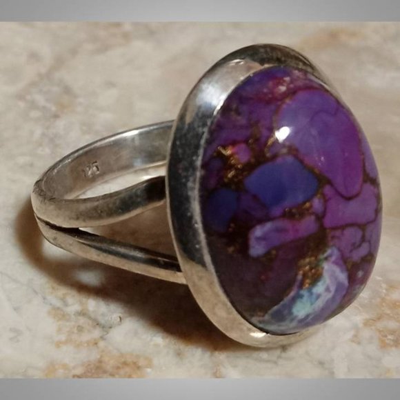 CLOSEOUT! 🔥 AUTHENTIC Mohave Purple Turquoise sterling silver Ring sz 6 06 - Picture 2 of 9